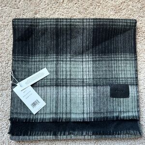 TODAY ONLY Vince Merino Wool Cashmere Classic Plaid Scarf/ Christmas Gift